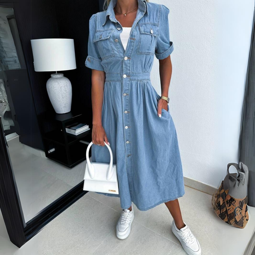 TAYLOR – ROCHIE DIN DENIM CU BUTONI