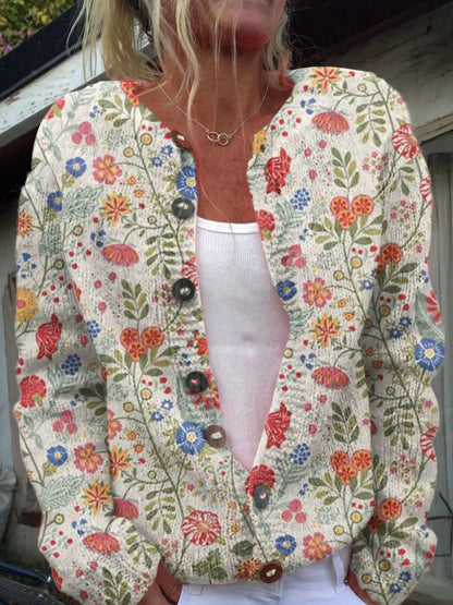 AMALIA | Pulover din tricot cu imprimeu
