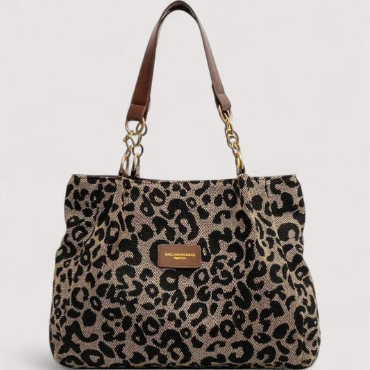 EDISONA | Geantă de cumpărături cu model de leopard