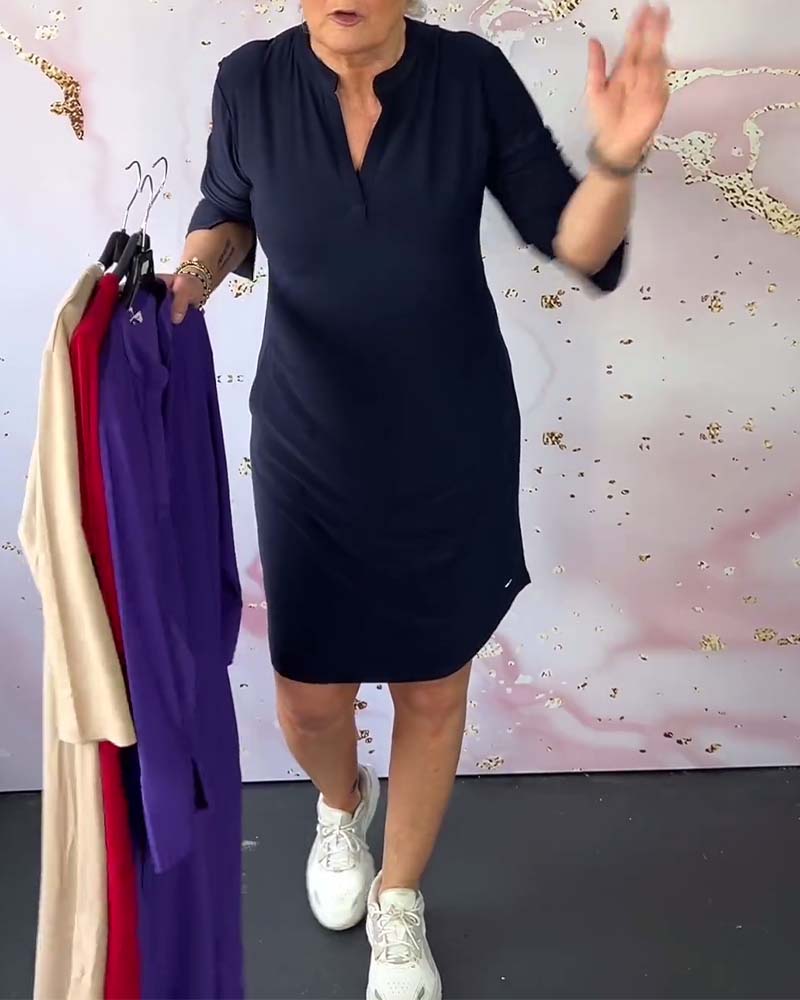Lottie – Rochie Midi cu Decolteu în V