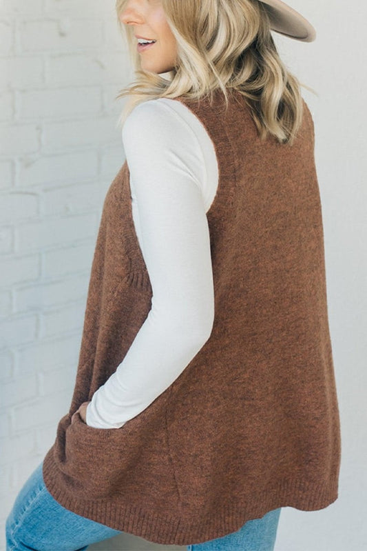 PALOMA – VESTĂ DIN TRICOU CU BUZUNARE CONFORTABILĂ