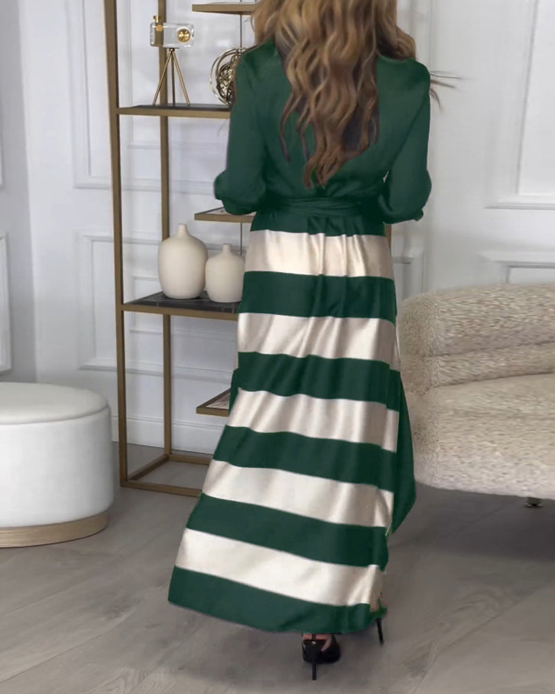 Ariana - Rochie Elegantă cu Dungi