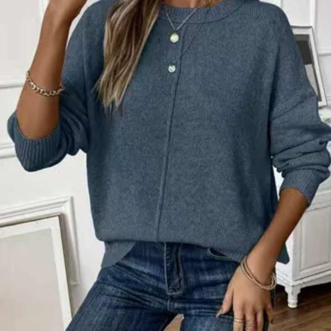 CHRISTY | Pulover Casual din Tricot Moale
