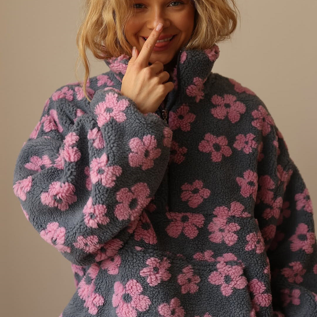 Marisella – Pulover Călduros Cu Model Floral Boho