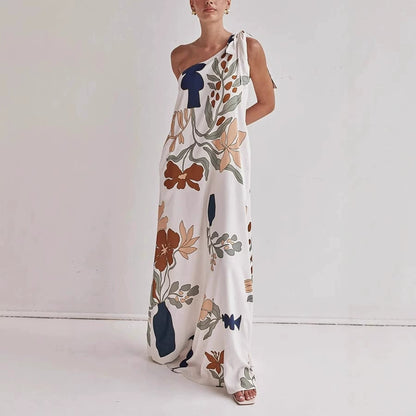 MILLIE – ROCHIE MAXI CU UN UMĂR PRINTATĂ
