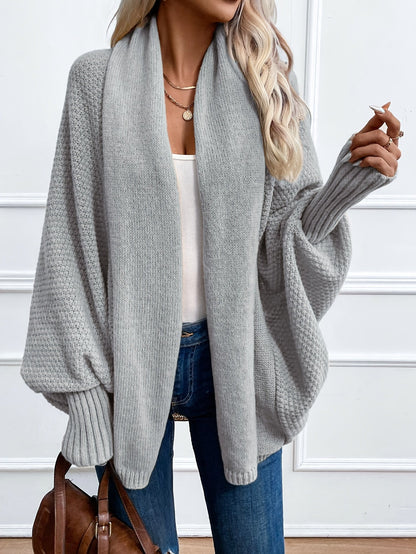 Zinnia - Cardigan Tricotat cu Mâneci Tip Pânză