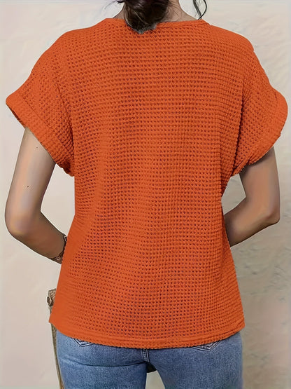 Leah - Top tricotat cu guler rotund elegant