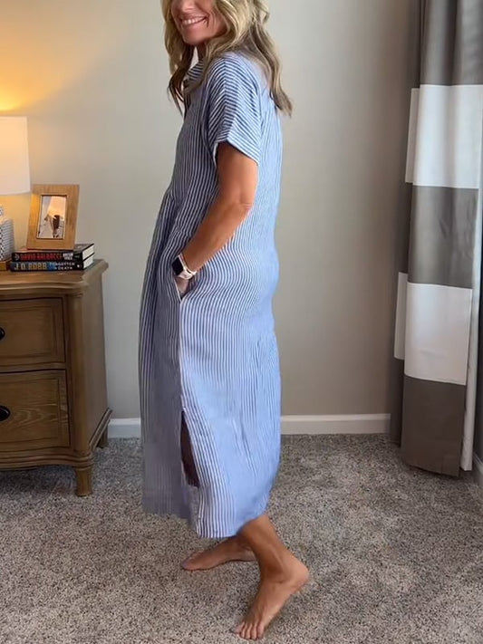 CLAIRE – ROCHIE CAMASĂ CU DUNGI FĂRĂ EFORT