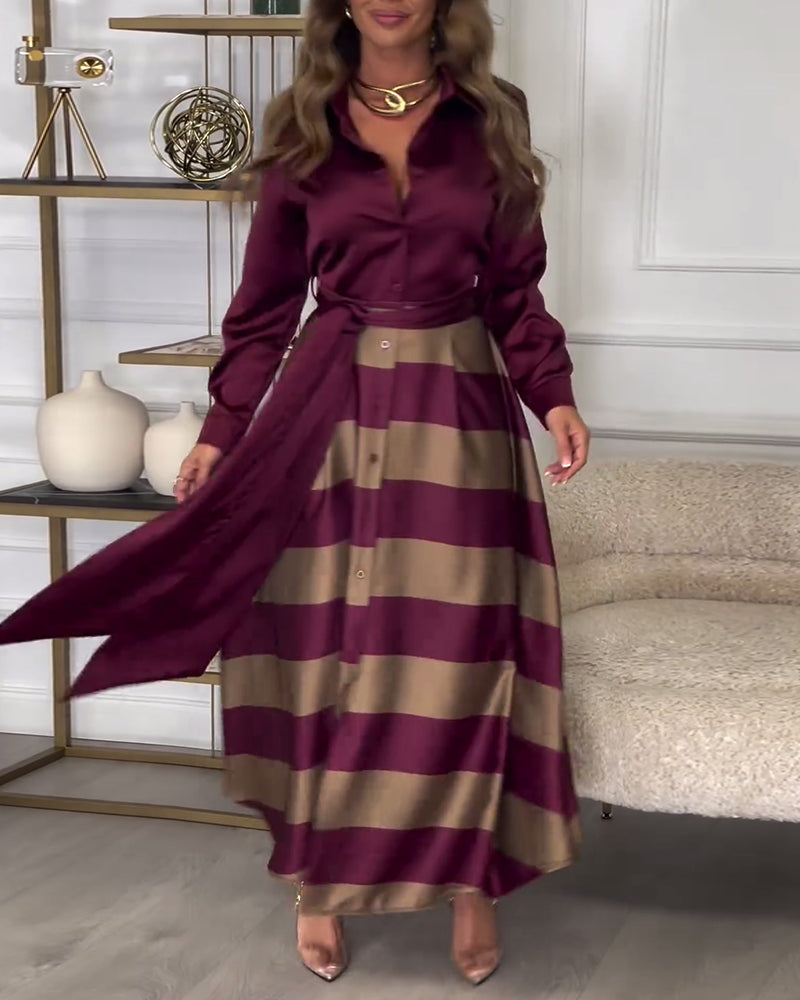 Ariana - Rochie Elegantă cu Dungi