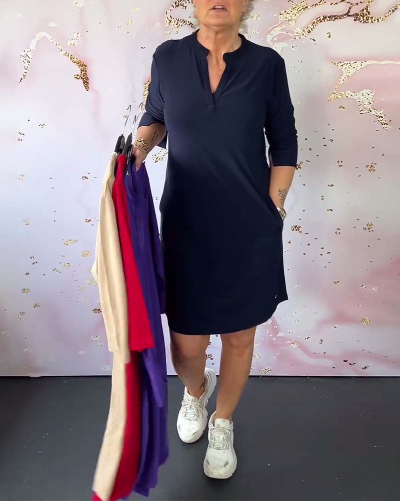 Lottie – Rochie Midi cu Decolteu în V
