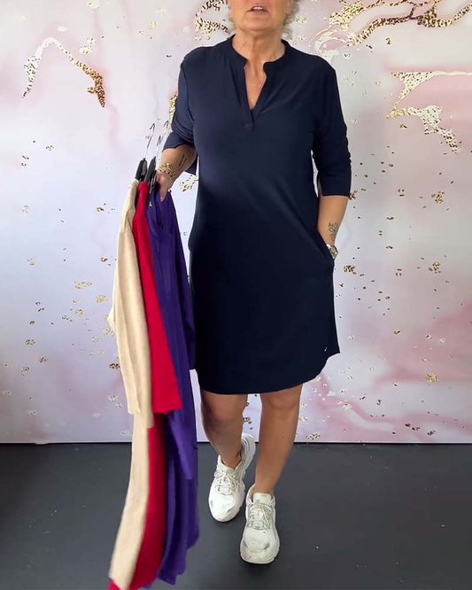 Lottie – Rochie Midi cu Decolteu în V