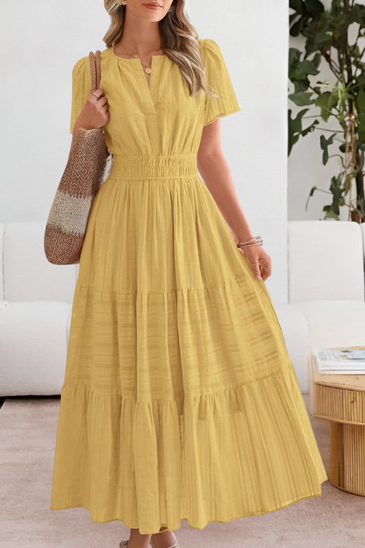 FREYA – ROCHIE MAXI CU VOLANE ȘI FARMEC ÎN SOARE
