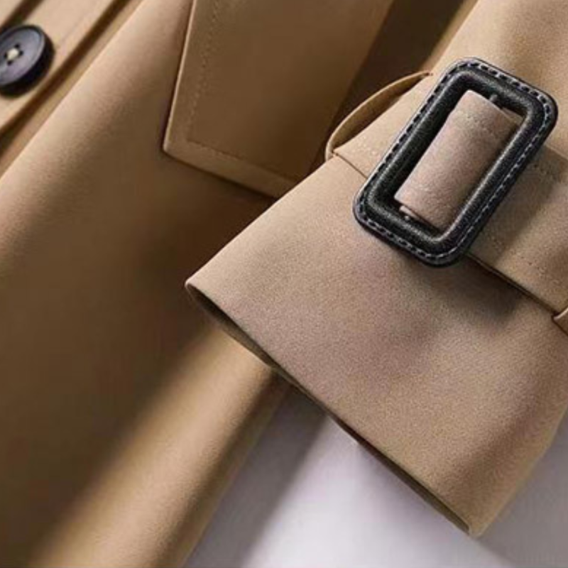 Amoura™ - Trench Coat cu Curea, Clasic și Elegant