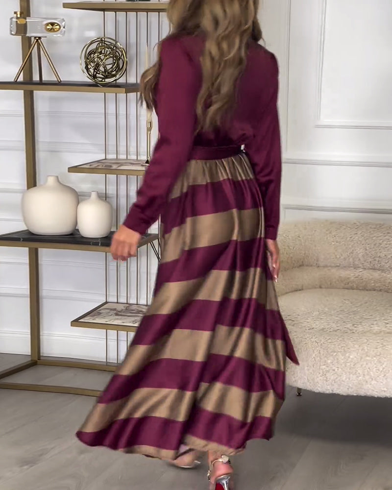 Ariana - Rochie Elegantă cu Dungi