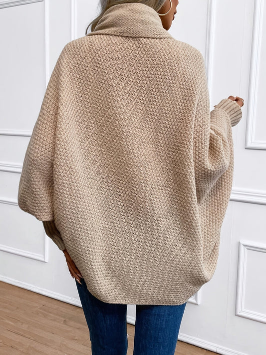 Zinnia - Cardigan Tricotat cu Mâneci Tip Pânză