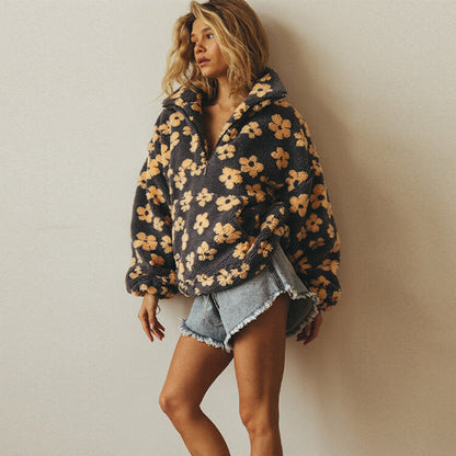Marisella – Pulover Călduros Cu Model Floral Boho