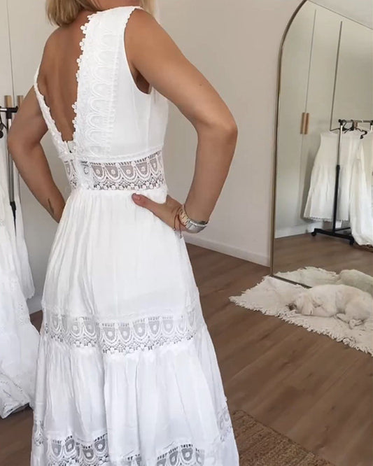 Taya – Rochie Albă din Dantelă