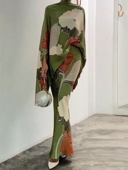 ALTHEA – COSTUM LARG IMPRIMAT ȘI STILAT
