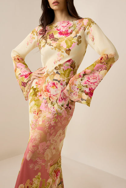 ALINA – ROCHIE ROMANTICĂ FLORALĂ GLISANTĂ