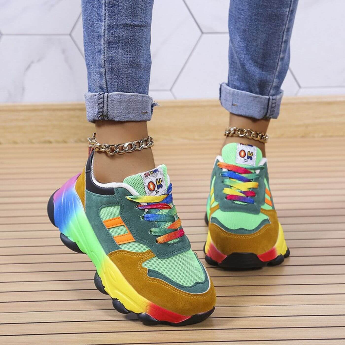 Tessa | Adidași Ortopedici Colorati pentru Confort și Stil