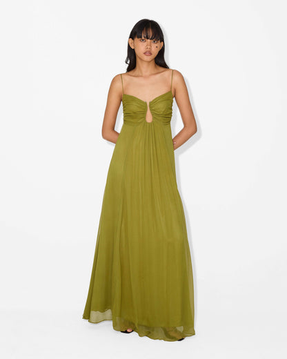 KORA – ROCHIE MAXI OLIVIE RĂSFRÂNTĂ DE SOARE