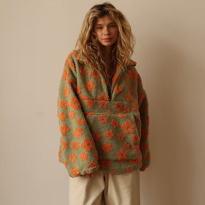 Marisella – Pulover Călduros Cu Model Floral Boho