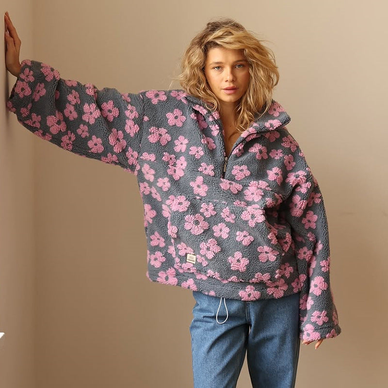 Marisella – Pulover Călduros Cu Model Floral Boho