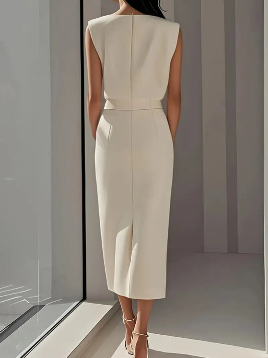 Louvenia | Rochie Midi Cu Fante Laterale
