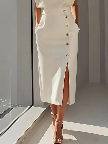 Louvenia | Rochie Midi Cu Fante Laterale