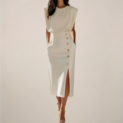 Louvenia | Rochie Midi Cu Fante Laterale