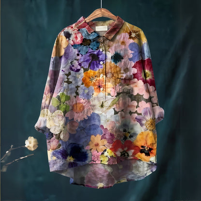 Fiona | Bluză cu Print Floral Romantic
