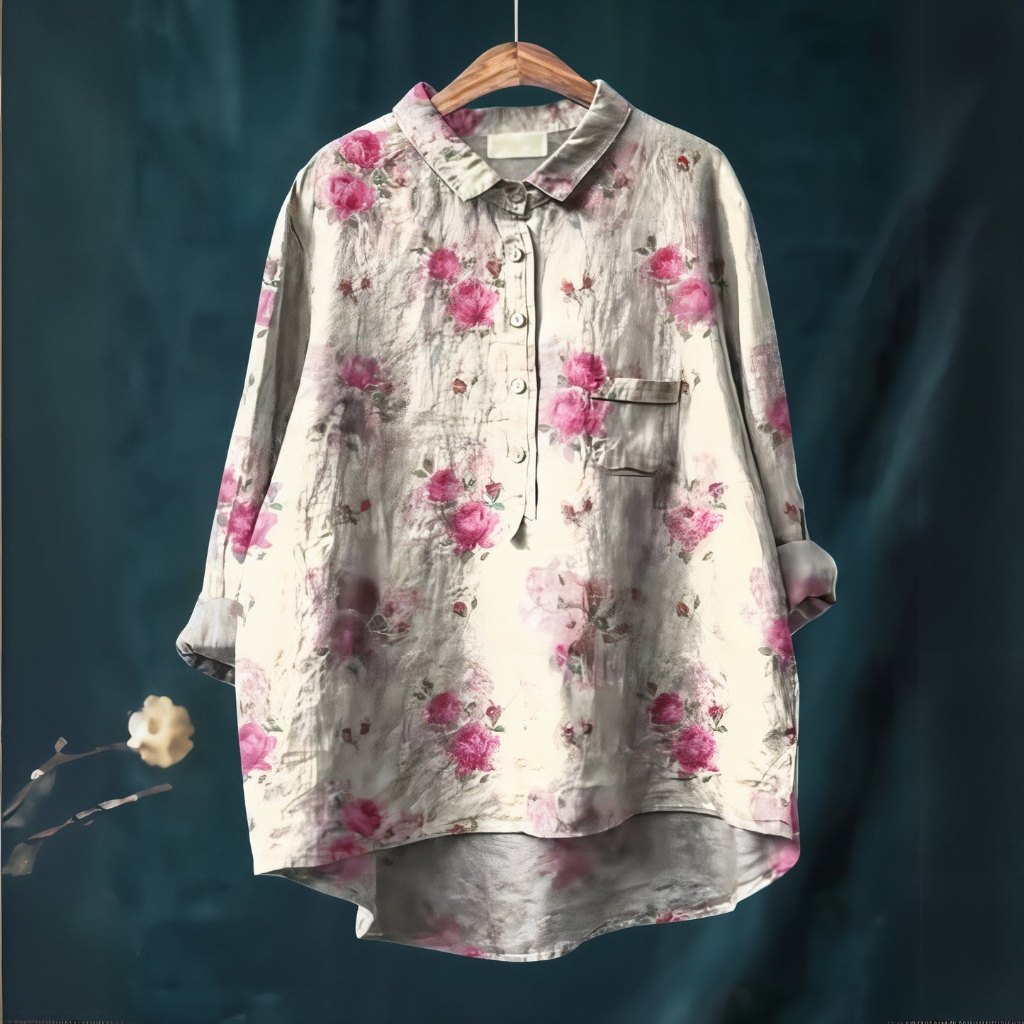 Fiona | Bluză cu Print Floral Romantic