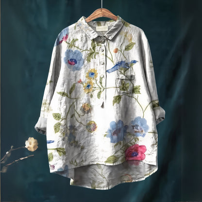 Fiona | Bluză cu Print Floral Romantic