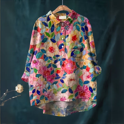 Fiona | Bluză cu Print Floral Romantic