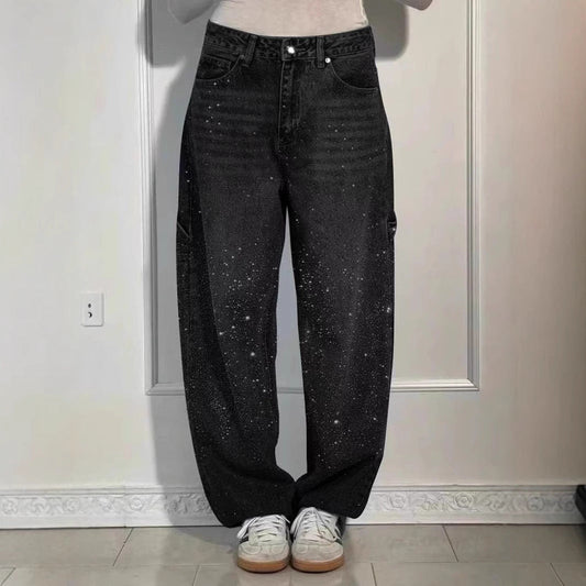 Raphaelle | Pantaloni Cargo Denim Trendy cu Stele