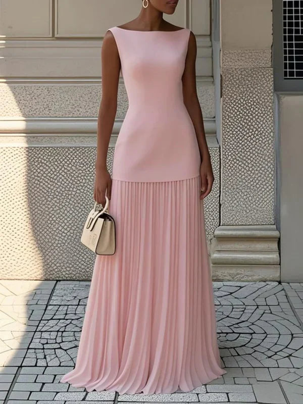 Daria – Rochie Midi Plisată Cu Corset Elegant