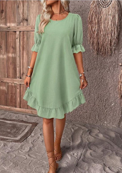 AMIRA – ROCHIE MIDI CU MÂNECI ÎNTRE MEDII ÎN STIL RETRO