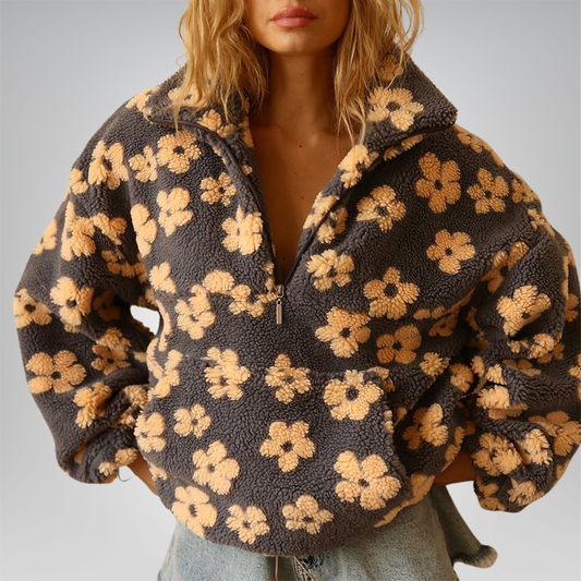 Marisella – Pulover Călduros Cu Model Floral Boho