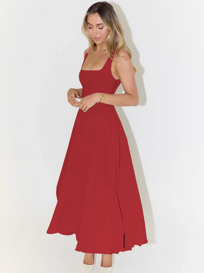 Rochie Midi Corset Fără Mâneci pentru Femei