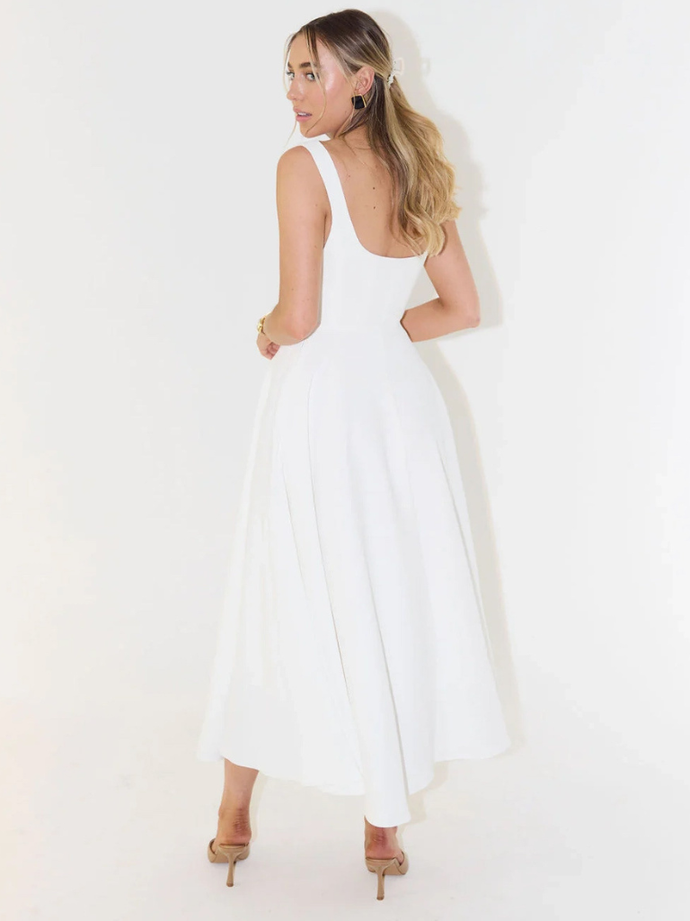Rochie Midi Corset Fără Mâneci pentru Femei