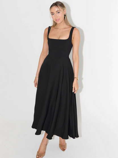 Rochie Midi Corset Fără Mâneci pentru Femei