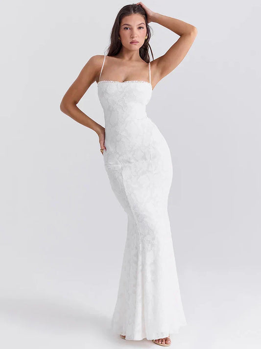OPHELIA – ROCHIE MAXI DIN DANTELĂ ROMANTICĂ SELENE