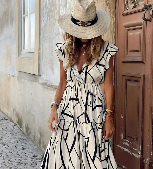 Maddie - Rochie Elegantă cu Imprimare