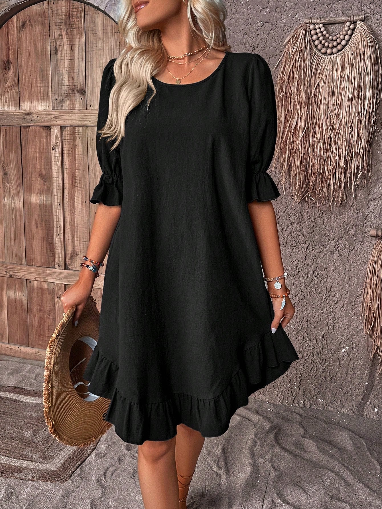AMIRA – ROCHIE MIDI CU MÂNECI ÎNTRE MEDII ÎN STIL RETRO