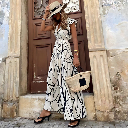 Maddie - Rochie Elegantă cu Imprimare