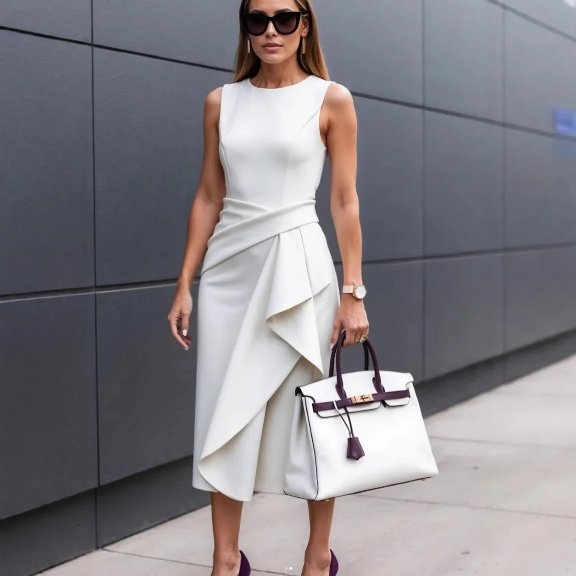 Raluca – Rochie lungă elegantă fără mâneci