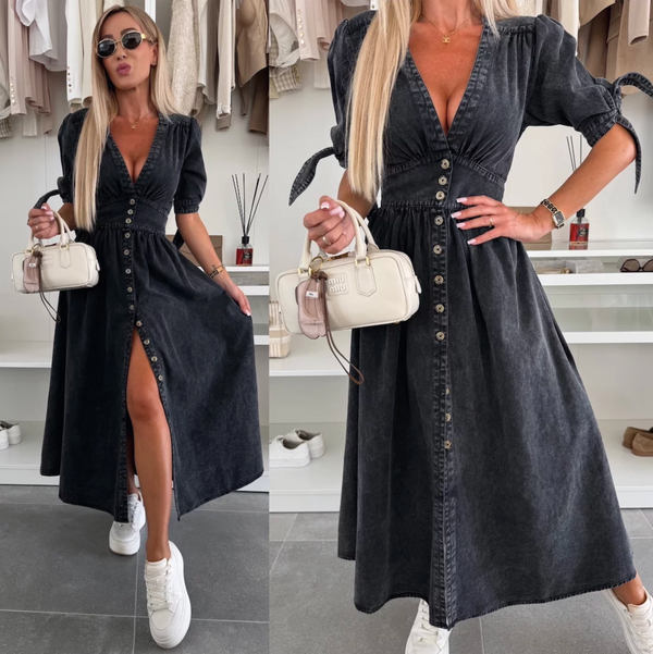 Marit | Rochie din Denim Radiant