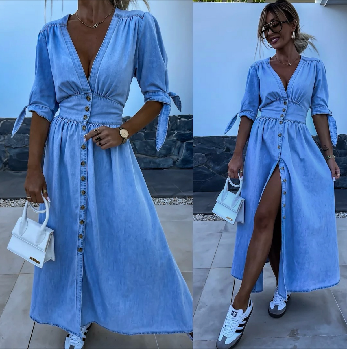 Marit | Rochie din Denim Radiant