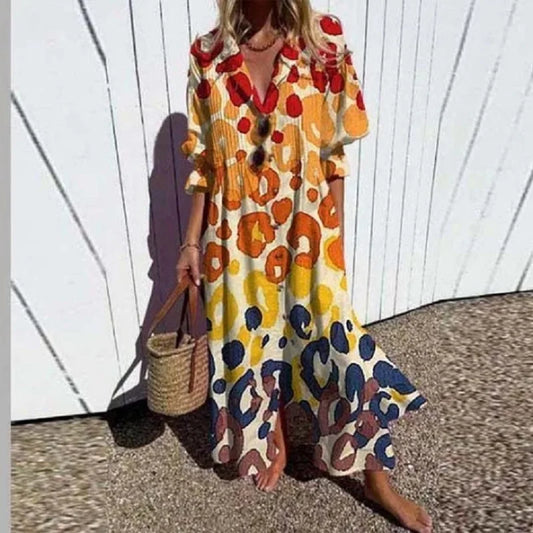 Orielle – Rochie cu Flori Vibrante