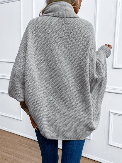 Zinnia - Cardigan Tricotat cu Mâneci Tip Pânză